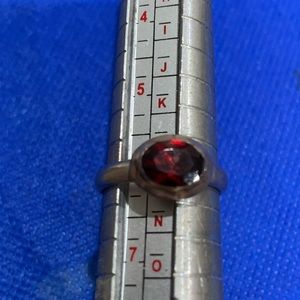 Goddess Persephone garnet and silver ring